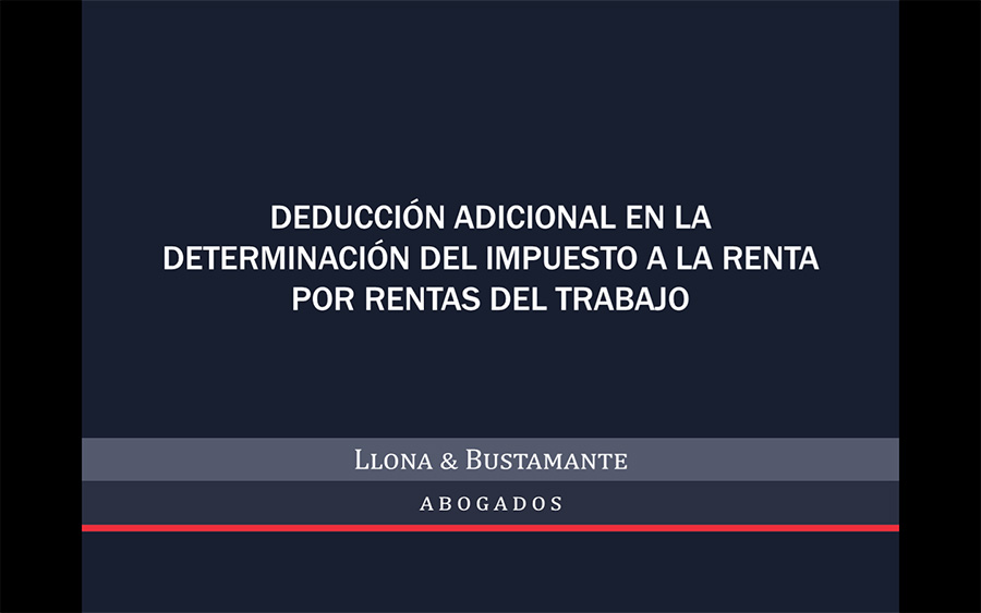 Presentación Deducción 3UIT – Estudio Llona & Bustamante