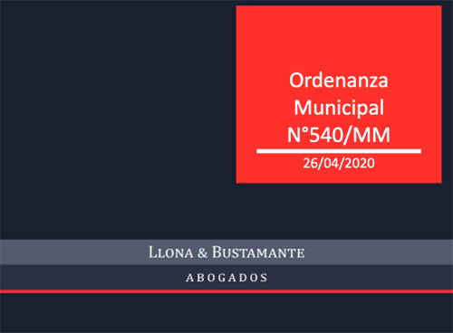 Ordenanza Municipal Nº 540/MM