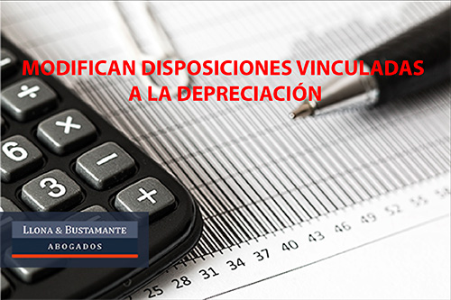 Modificaciones disposiciones vinculadas a la depreciación