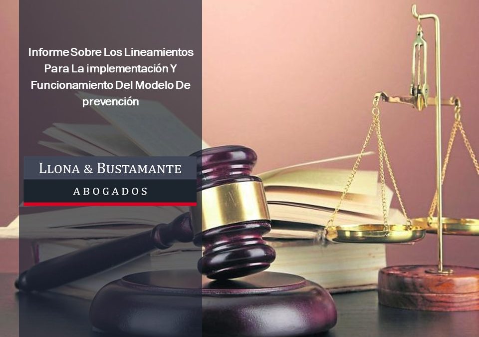 Informe sobre los lineamientos para la implementación y funcionamiento del modelo de prevención