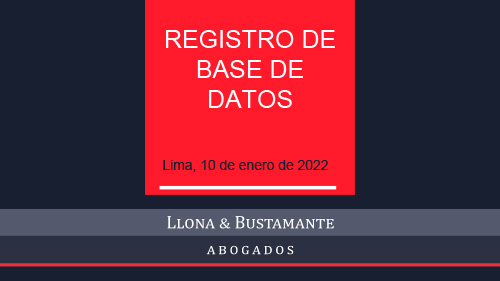 Webinar: Registro de base de datos